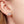 Dainty Heart CZ Stone Paperclip Stud Earrings