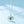 Crescent Moon Round Stone Charm Necklace