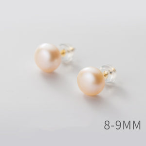 Pink Freshwater Pearl Wedding Stud Earrings