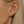 Halloween Witch Hat Orange CZ Stud Earrings