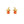 Halloween Witch Hat Orange CZ Stud Earrings
