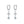 Moissanite Pear CZ Clover Drop Hoop Earrings