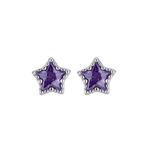 Celestial CZ Star Beaded  Frame Stud Earrings