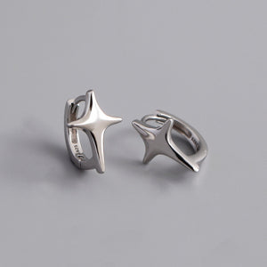 Minimalist Small Star Huggie Hoop Earrings