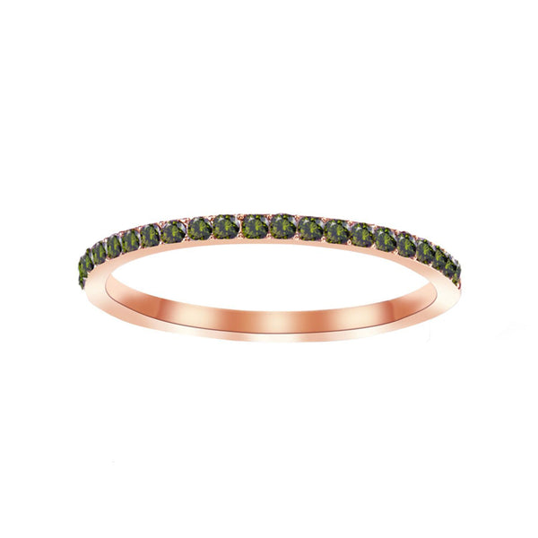Colored Birthstone Pave Ring