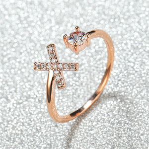 Initial Letter Adjustable Stacking Ring