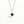 Princess Black CZ Filigree Pendant Necklace