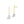 Classic Linear Bar Pear CZ Drop Stud Earrings