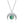 Crescent Moon Round Stone Charm Necklace