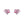 Pink Heart Enamel Ribbon Bow Stud Earrings