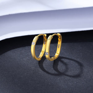 Asymmetric Geometric Huggie Hoop Earrings
