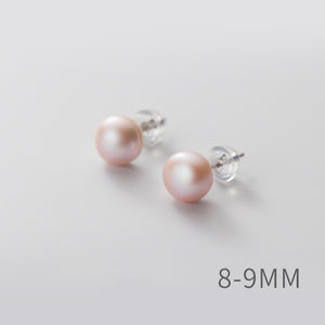 Pink Freshwater Pearl Wedding Stud Earrings