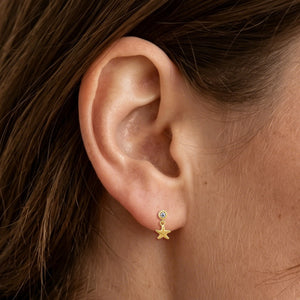 Starfish Dangle Drop Cartilage Stud Earrings