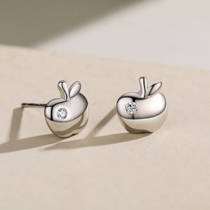 Tiny CZ Accent Apple Cartilage Stud Earrings