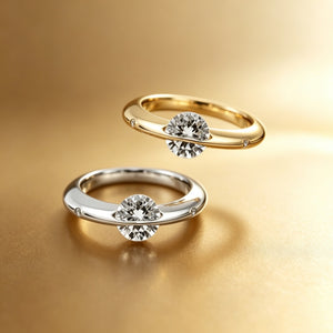 Classic Saturn Planet Rotatable CZ Band Ring