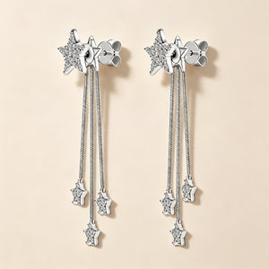 Moissanite Shooting Star Ear Jacket Earrings