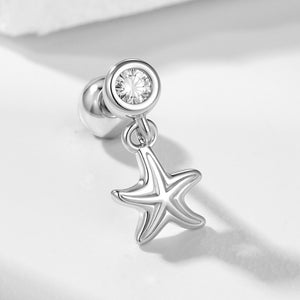 Starfish Dangle Drop Cartilage Stud Earrings