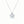 Minimalist Textured Floral CZ Charm Necklace