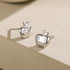 Tiny CZ Accent Apple Cartilage Stud Earrings