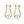 Dainty Crushed Silver Bead Pearl Drop Earrings