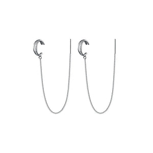Minimalist Criss Cross Cuff Threader Earrings