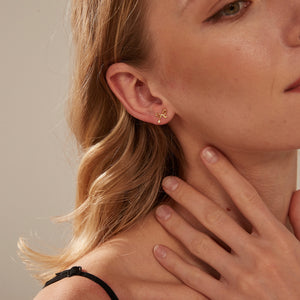 Tiny Cute Bow Ribbon Cartilage Stud Earrings