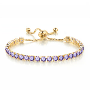 Custom Birthstone Wedding Tennis Bracelet