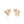 Flower Star Illusion Double Row Stud Earrings