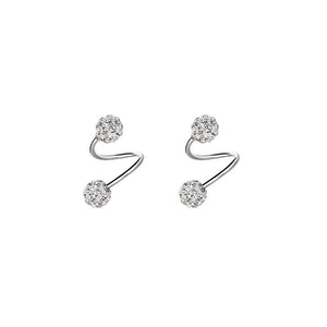 Dainty Ball Twist Spiral Cartilage Stud Earrings