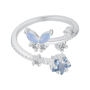 Sparkling Butterfly Star Stacking Bypass Ring