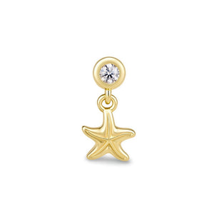 Starfish Dangle Drop Cartilage Stud Earrings