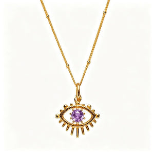Evil Eye Birthstone Talisman Pendant Necklace