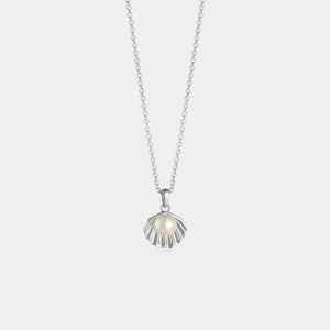 Seashell Pearl Beach Charm Pendant Necklace
