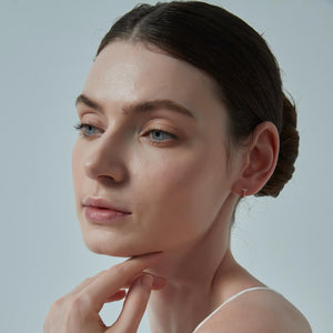 Small Cross Minimalist Hoop Earrings