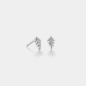 Tiny Small Leaf Cartilage Stud Earrings