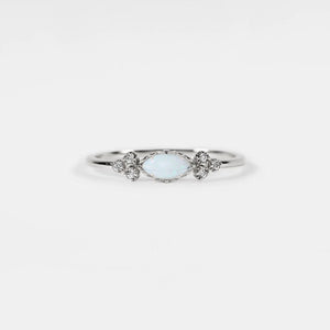 Marquise Opal Cabochon Stacking Ring