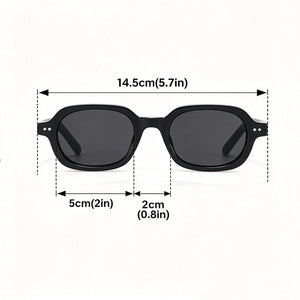 Retro Ergonomic Thick Frame Oval Sunglasses