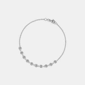 Moissanite Bezel Setting Stacking Bracelet