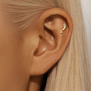 Tiny Textured Koi Fish Cartilage Stud Earrings