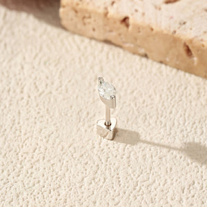 Marquise Moissanite Cartilage Stud Earrings
