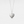 Heart-shaped locket pendant with paw print design on a chain against a light gray background