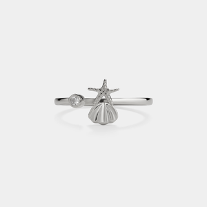 Seashell Starfish Beach Stacking Ring
