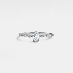 Vintage Style Oval-Cut CZ Promise Ring