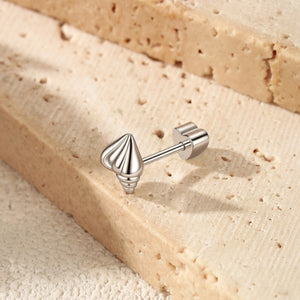 Minimalist Conch Shell Cartilage Stud Earrings