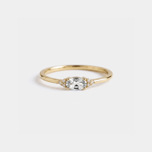 Marquise-Blatt-Stapelring