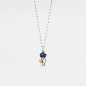 Spaceman Moon Photo Projection Necklace