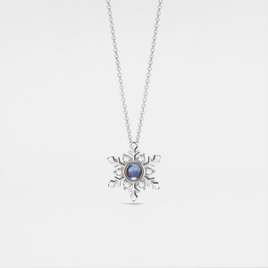 Snowflake Custom Photo Projection Necklace