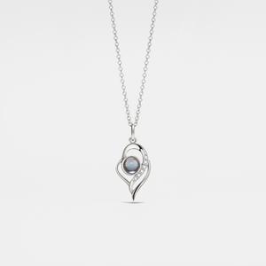 Custom Heart Photo Projection Necklace