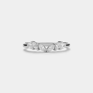 Angel Wing Thin Band Stacking Ring