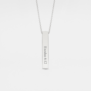Custom Name Bar Pendant Necklace
